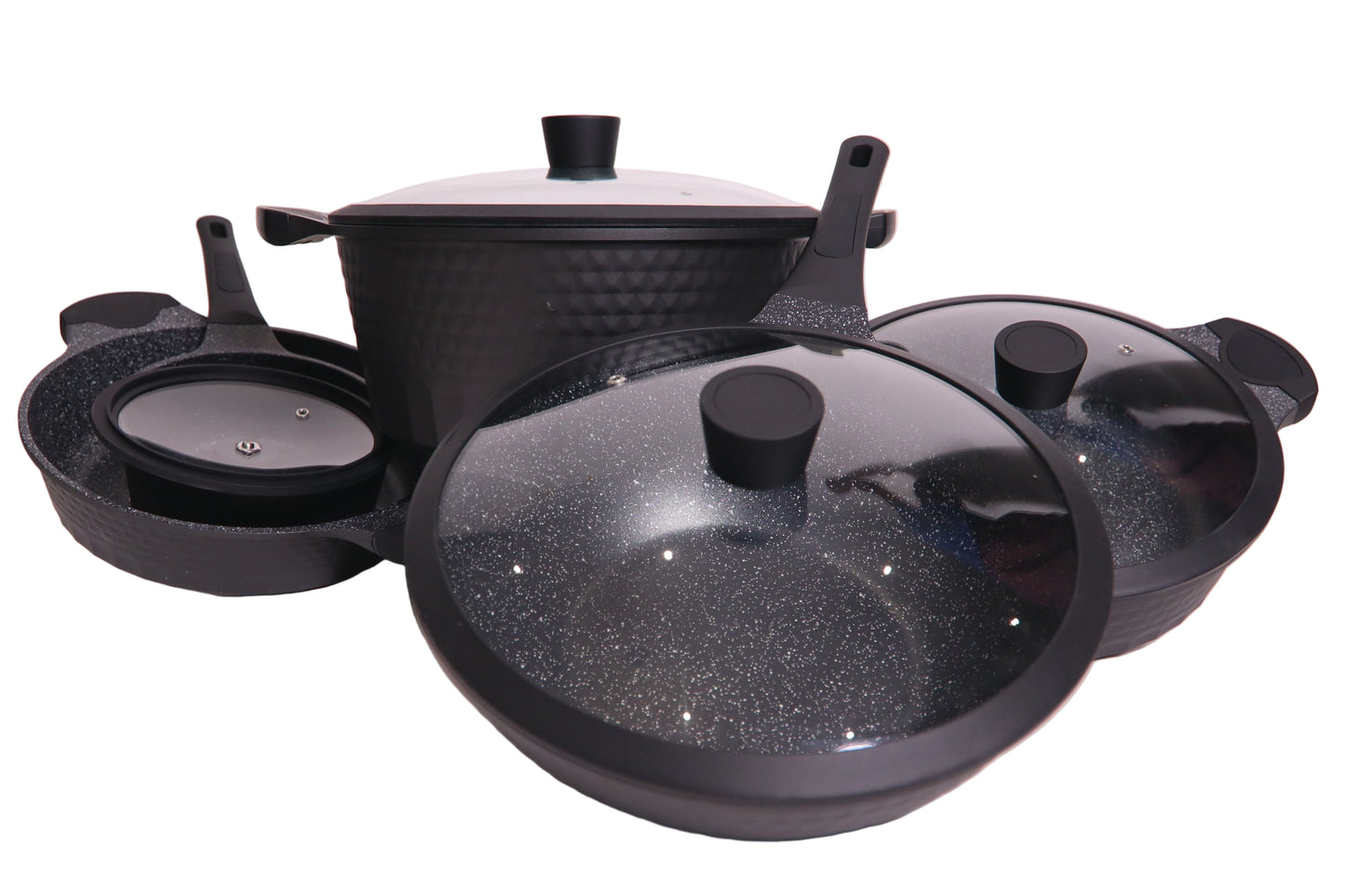 5 Pieces Nonstick Pot Bundle with Lid
