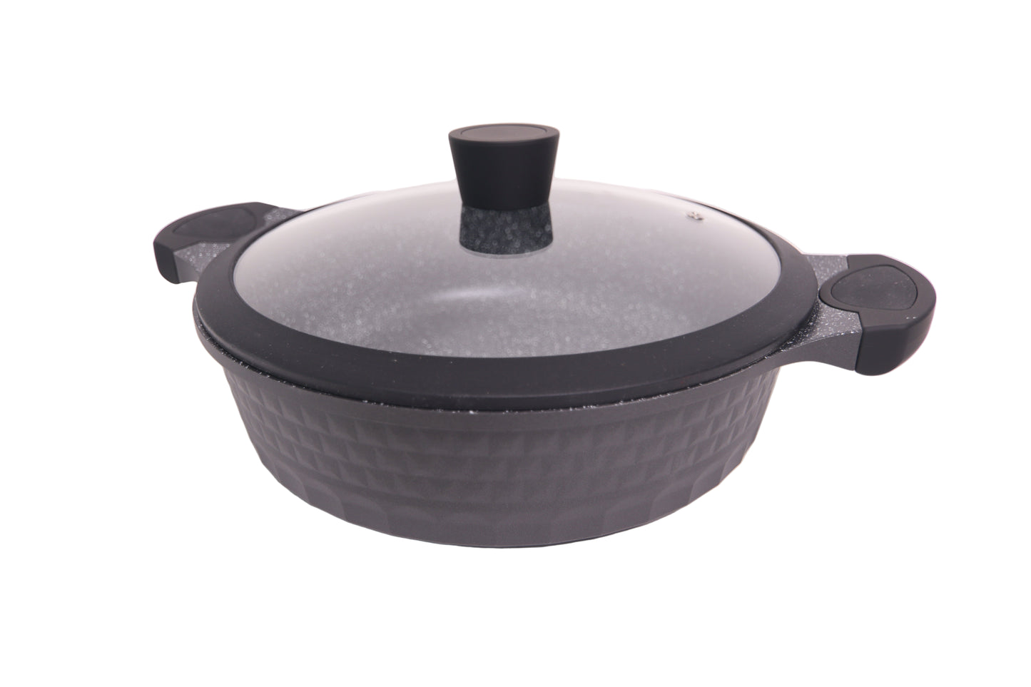 Black Low Nonstick Casserole with Lid – D&W