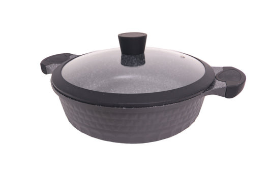 Black Low Nonstick Casserole with Lid – D&W