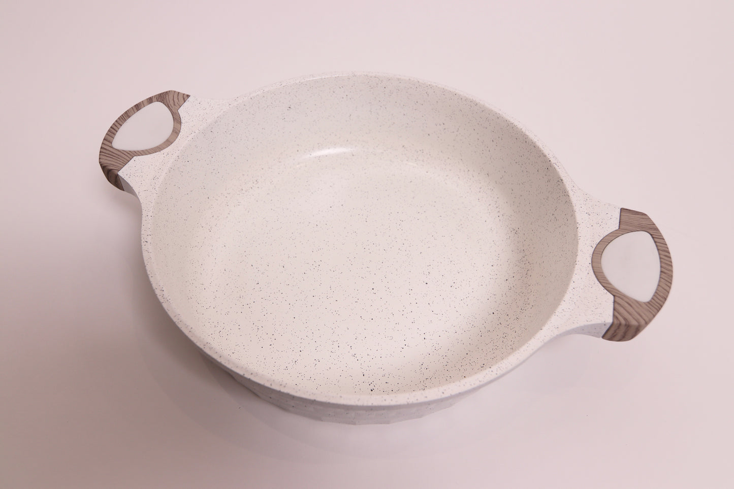 White Low Nonstick Casserole with Lid – D&W