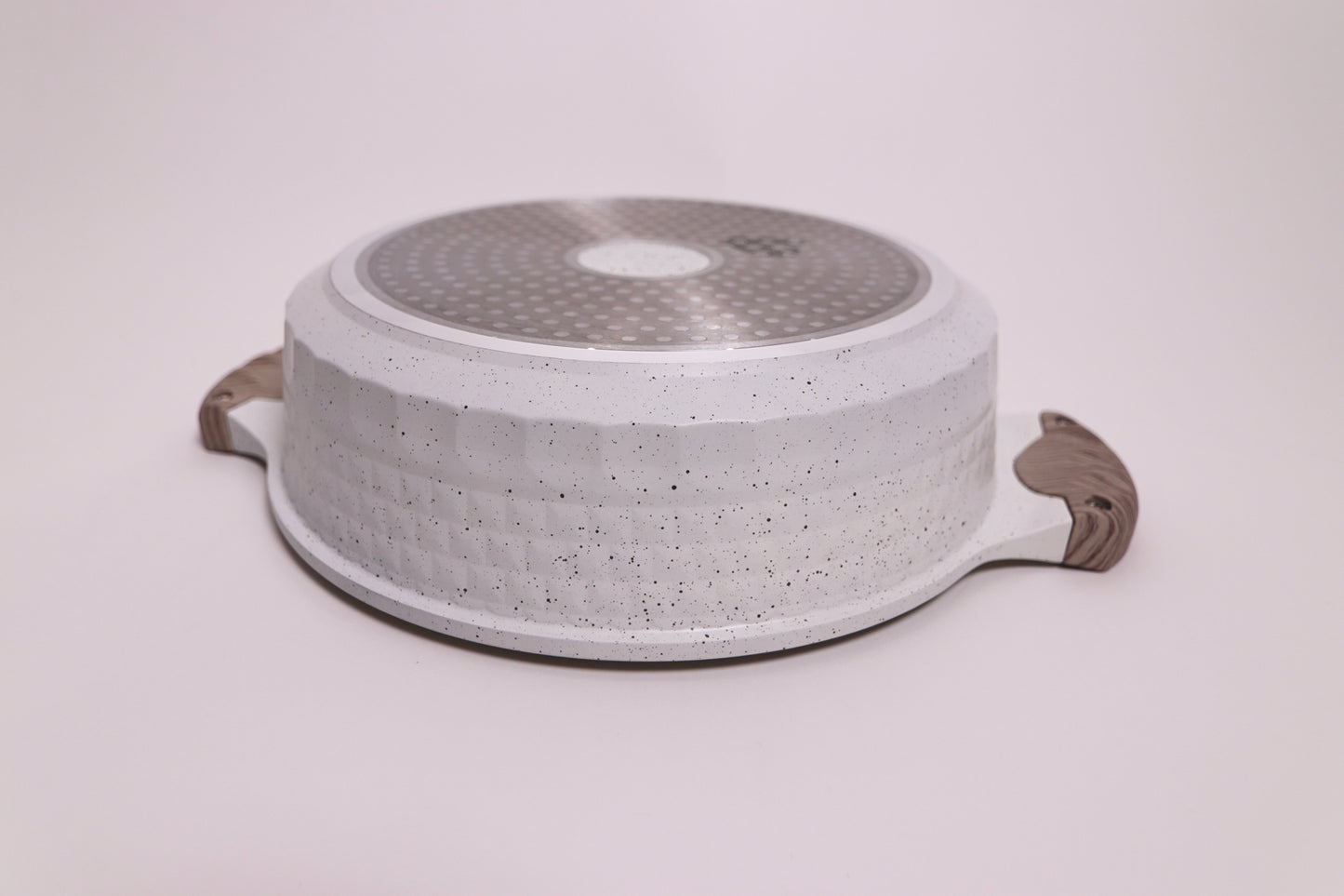 White Low Nonstick Casserole with Lid – D&W